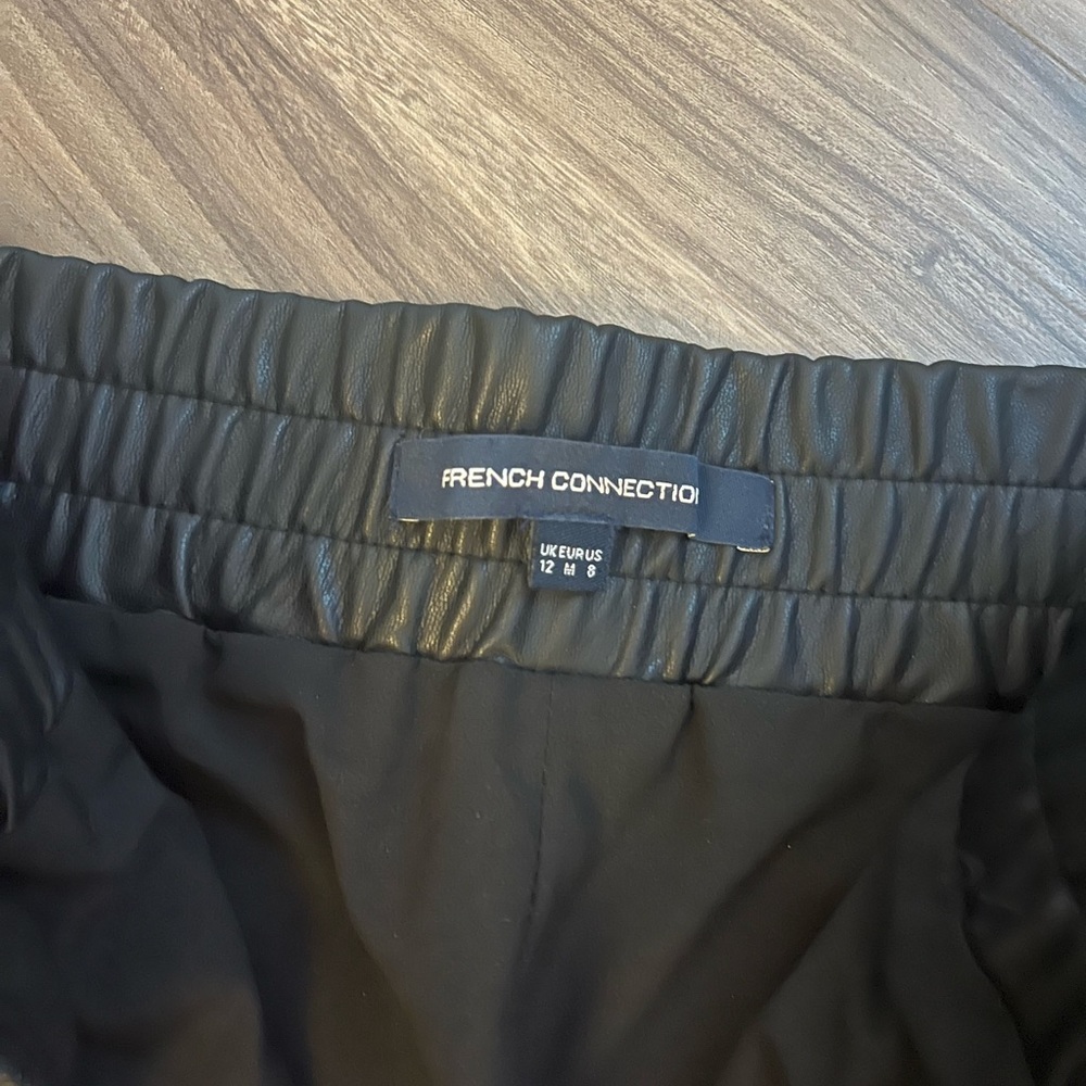 French connection faux leather skirt